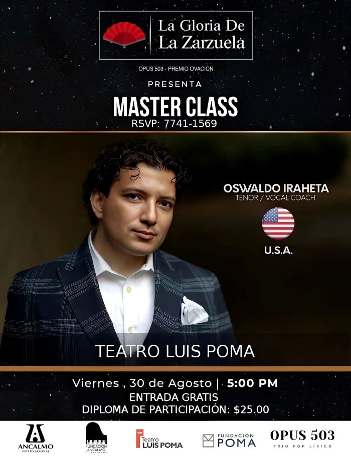 Master Class con el tenor estadounidense Oswaldo Iraheta