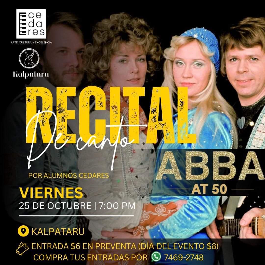 Recital de Canto: "Homenajeando a ABBA"