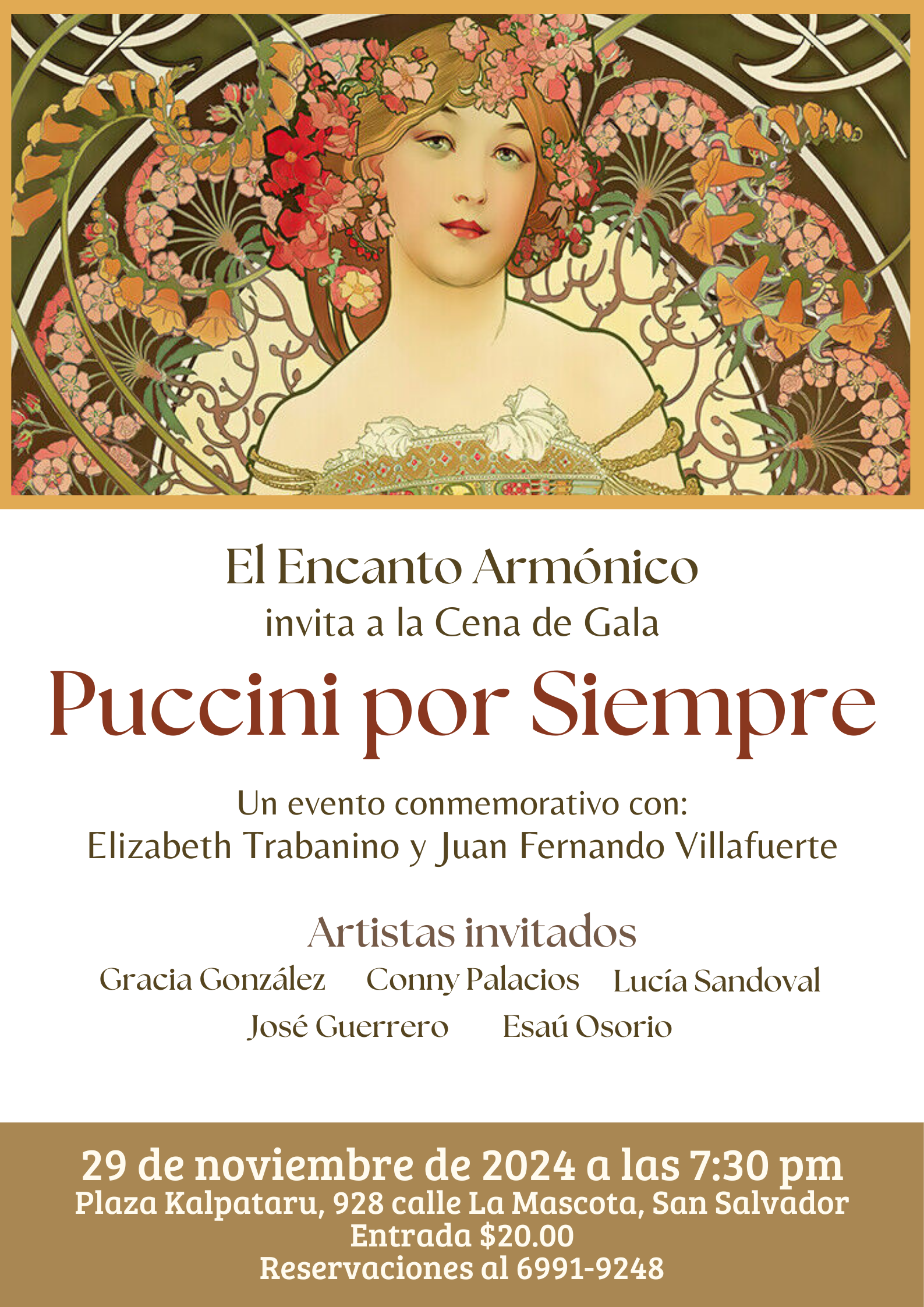 Cena de Gala: "Puccini por siempre"