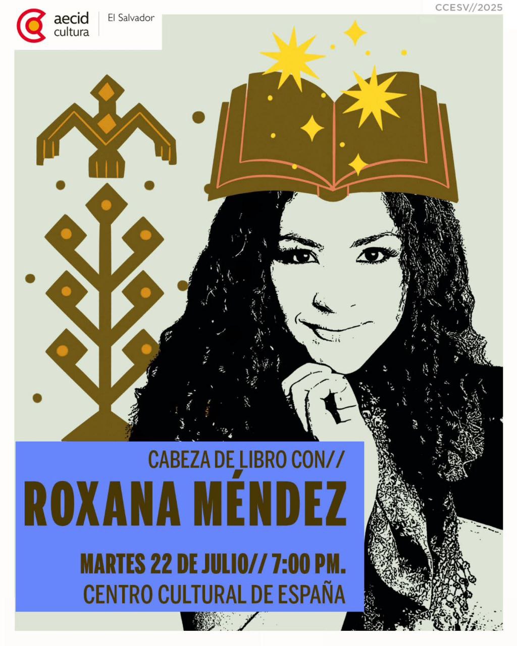 Cabeza de libro con Roxana Méndez
