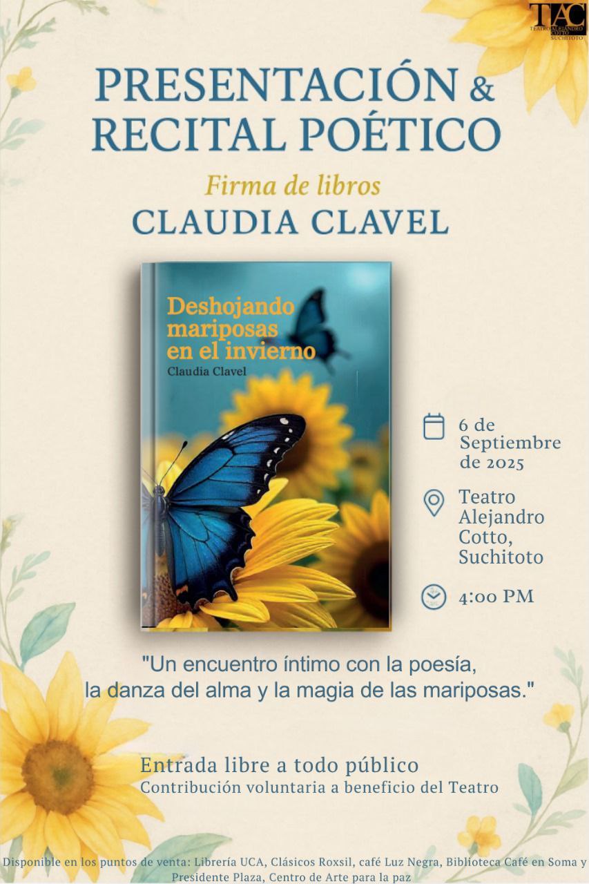 Presentación y recital poético "Deshojando mariposas en el invierno"
